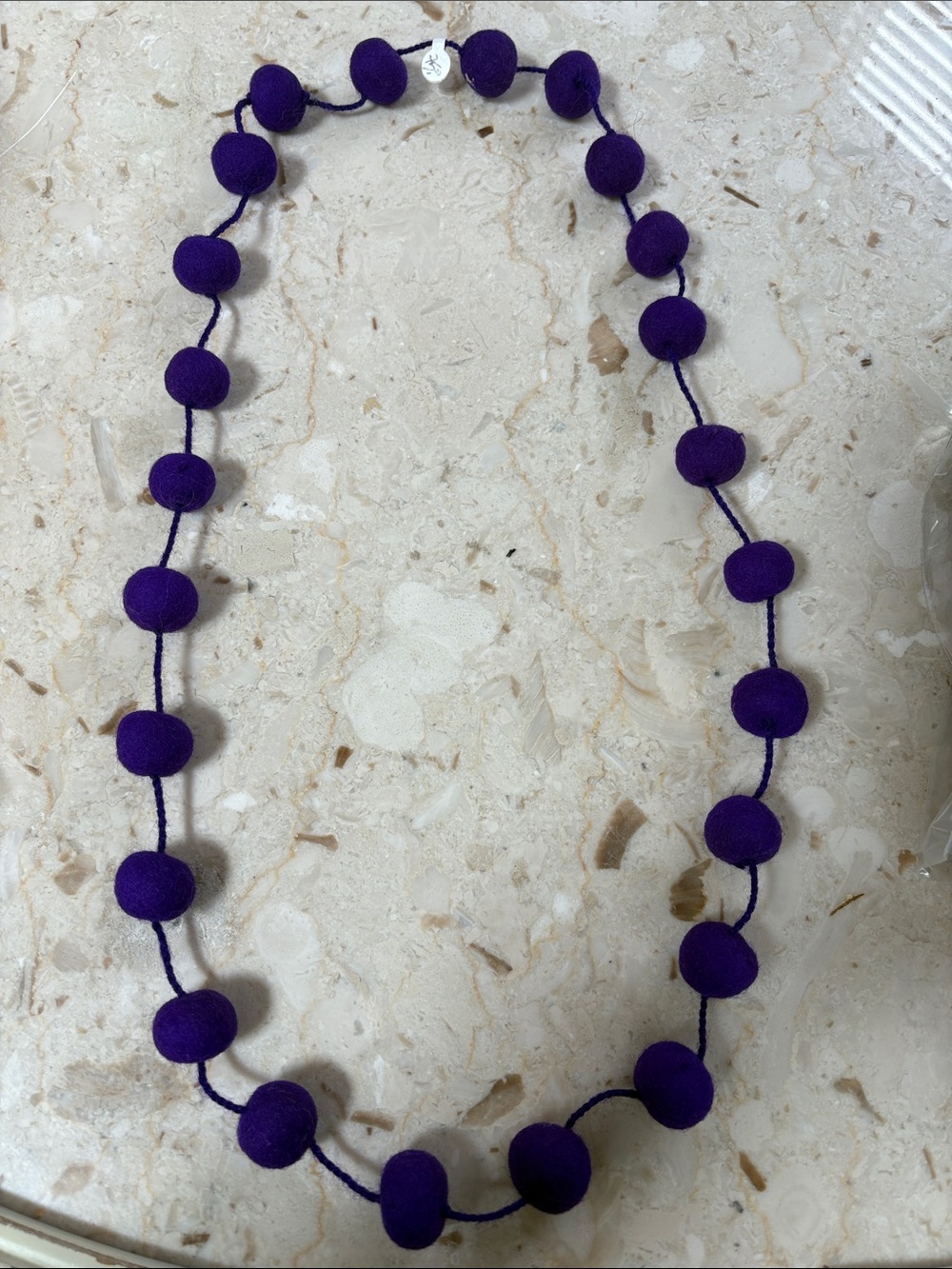 Plush Bead Necklace in Deep Purple - Women's Fashion Jewelry